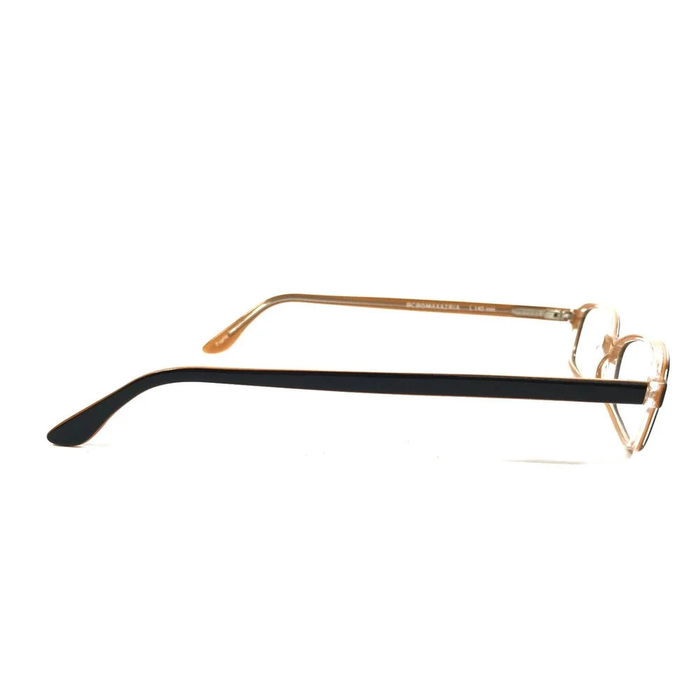 BCBGMAXAZRIA Petite Eyeglasses Frame XENA BLA Black Orange Rectangle 49-15-140